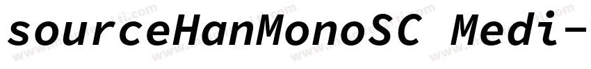 sourceHanMonoSC Medi字体转换
